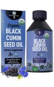 Organic Black Cumin Seed Oil- USDA- Cold Pressed -op til 6X Stærkere Thymoquinone- Pure Nigella Sativa Cumin Frø - Premium supplement til immunforsvar, Antioxidant, Opkalkning, Hud og hår (8.5 oz)