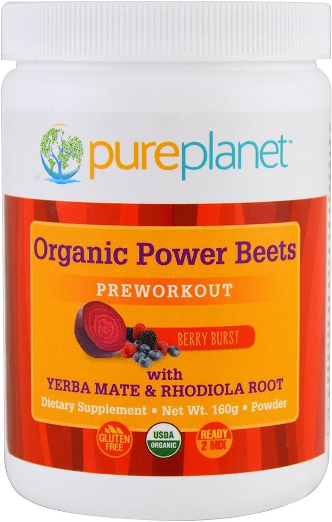 Pure Planet Organic Power Beets Fortræning Berry Burst 160 g