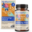 Motherlove Balancing Blend (60 Liquid caps) Urte Supplement for Periode & Postpartum Hormonal Sundhed - Non-GMO, Organic Herbs, Vegan, Kosher