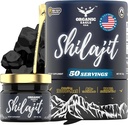 Himalayan Organic Shilajit Mea124; 50 Servering Mea124; Natural Energy and Immunity Booster for Mænd & Kvinder med 80 + Essential Trace Minerals & 75% + Fulvic Acid Mea124; 100% Pure Measures 124; med Lab Test Report
