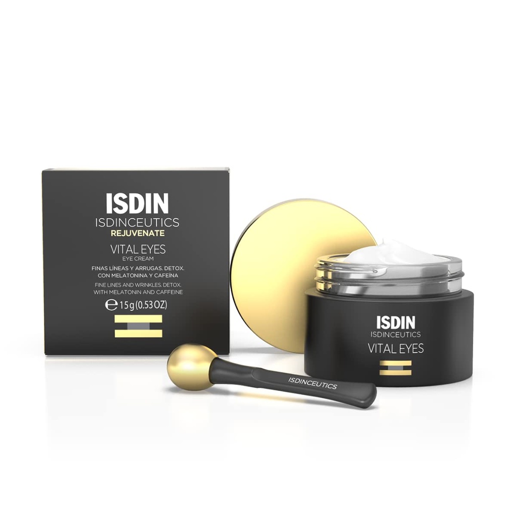 ISDIN Isdinceutics Vital Eyes - Night Eye Cream for Wrinkles Formuleret med Melatonin, køling Appliator inkluderet