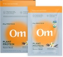 Om Master Blend Vegan Protein Powder, Vanilla, 21g Plant Protein - Organic Mushroom Supplement med 10 Mushroom Complex, Ashwagandha, BCAA og vitamin B12 - Single Serve (10 Greve)