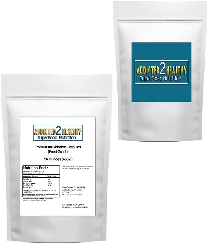 1 Pound Kalium Chloride Granules (Food Grade) - ved addicted 2 Sunde, 16.0 Ounce