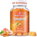 Curcumin gurkemeje Gummies - Ekstra styrke 2000mg 8: 1 Uddrag gurkemeje supplement Gummies med sort peber & Ginger - Vegan non-GMO fælles støtte Chewables - Peach Flavor, 60 Greve