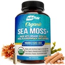 NutriFlair Organic Sea Moss 1600mg, 120 Capsules Plus Bladerwrack & Burdock - Prebiotic Super Food - Immunsystem & fordøjelsessygdomme - Thyroid, Sund hud, Keto Detox, Gut