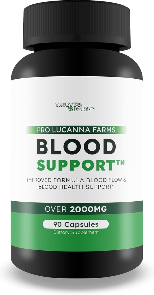 Pro Lucanna Farms Blood Support - Forbedret Formel Blood Flow Supplement & Sugar Health Blood Health Support - Blood Flow Pills - Blood Circulation Supplement - Glucose Support Blood Pills