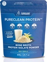PureClean Protein - 500g Beef + Collagen ISOLATE Powder Б124; Zero Fillers Б124; Rich in EAA, BCAA, Glycin & Proline for Muscle, Joints & Gut Б124; Premium Grass- Fed Swedish Hydrobeef ™ Б124; Organic Vanilla Flavor