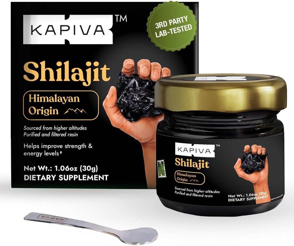 Kapiva 100% Pure Himalayan Shilajit Resin (30gm), høj potens for mænd og kvinder