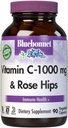 Bluebonnet Nutrition Vitamin C-1000 mg Plus Rose HIPS Vegetable Capules, for Immune Health, for Antioxidant Protection, Soy Free, Gluten Free, Non-GMO, Kosher, Dairy Free, Vegan, 90 Count