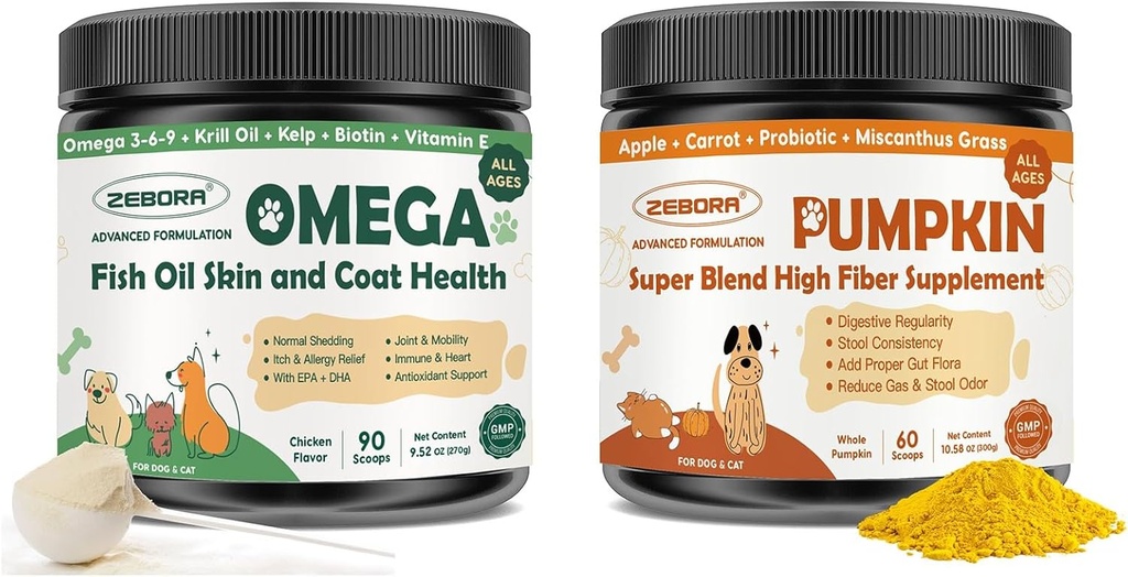 ZEBORA græskar til hunde, Omega 3 Fiskeolie til hunde