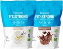 Evolution Advance Nutrition Fit & Strong - Pure Whey Protein Powder with BCAA, Natural Flavor – 2 Pounds (Vanilla) + Fit & Strong- Pure Whey Protein Powder with BCAA – 2 Pounds (Chocolate)