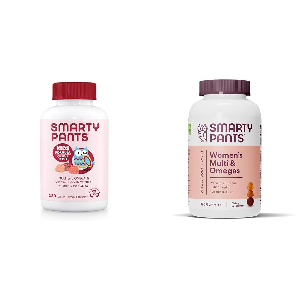 SmartyPants Kids Multivitamin Gummies & kvinders Multivitamin Gummies: Omega 3 Fish Oil (EPA / DHA), Methylfolat