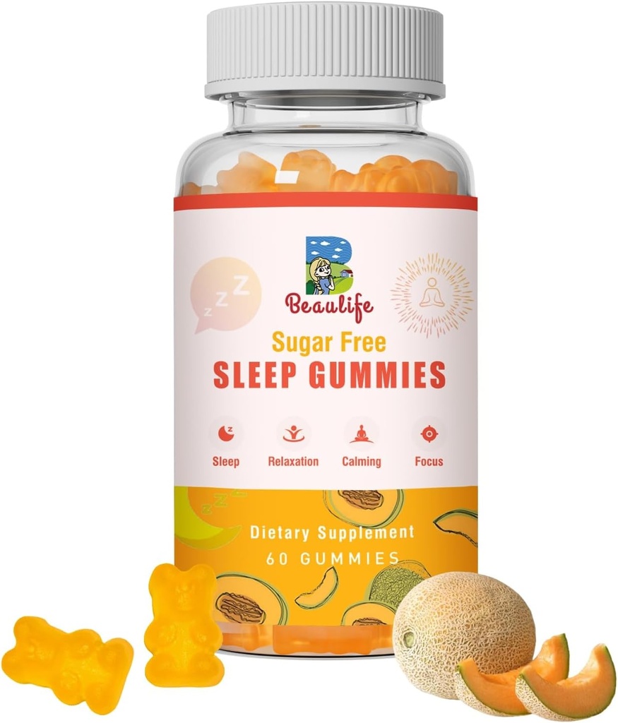 5 mg melatonin Gummies, sovestøtte til voksne, melatonin Kosttilskud til søvn, 60 mg melatonin Gummies