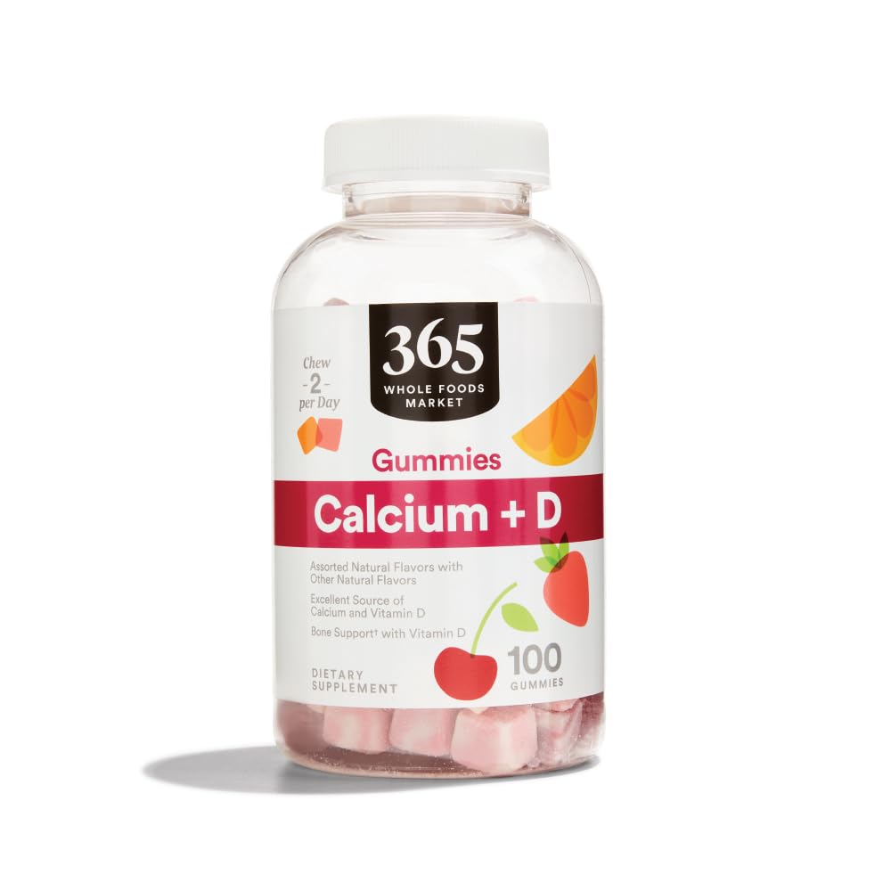 365 af Whole Foods Market, Calcium Voksen Gummies, 100 Greve