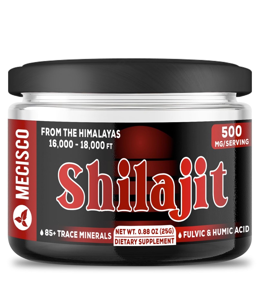 25g Shilajit Pure Himalayan Organic - Shilajit Resin Indeholder Natural Fulvic, Humaic Acid & 85 + Trace Minerals - Support for Energy Production, Brain Health, Immunsystem & Body Balance