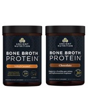 Ancient Nutrition Bone Broth Protein Powder, Saltet Caramel, 20 Servere + Bone Broth Protein Powder, Chokolade, 20 Servere