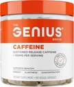 Genius Koffein - Vedvarende-Release Mikroindkapslet Koffein piller til Glat, Langvarig energi & Fokus - Ingen Jitters eller Crash - 100 mg per kapsel - 100 Servere - Natural Performance Booster