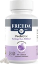 FREEDA Acidophilus Probiotic 1 Millioner CFU - Lactobacillus Acidophilus med Organic Inulin & Blue Agave - fordøjelsesmæssig sundhed, regelmæssighed og immunforsvar - Vegan, Kosher, Non- GMO (100 kapsler)