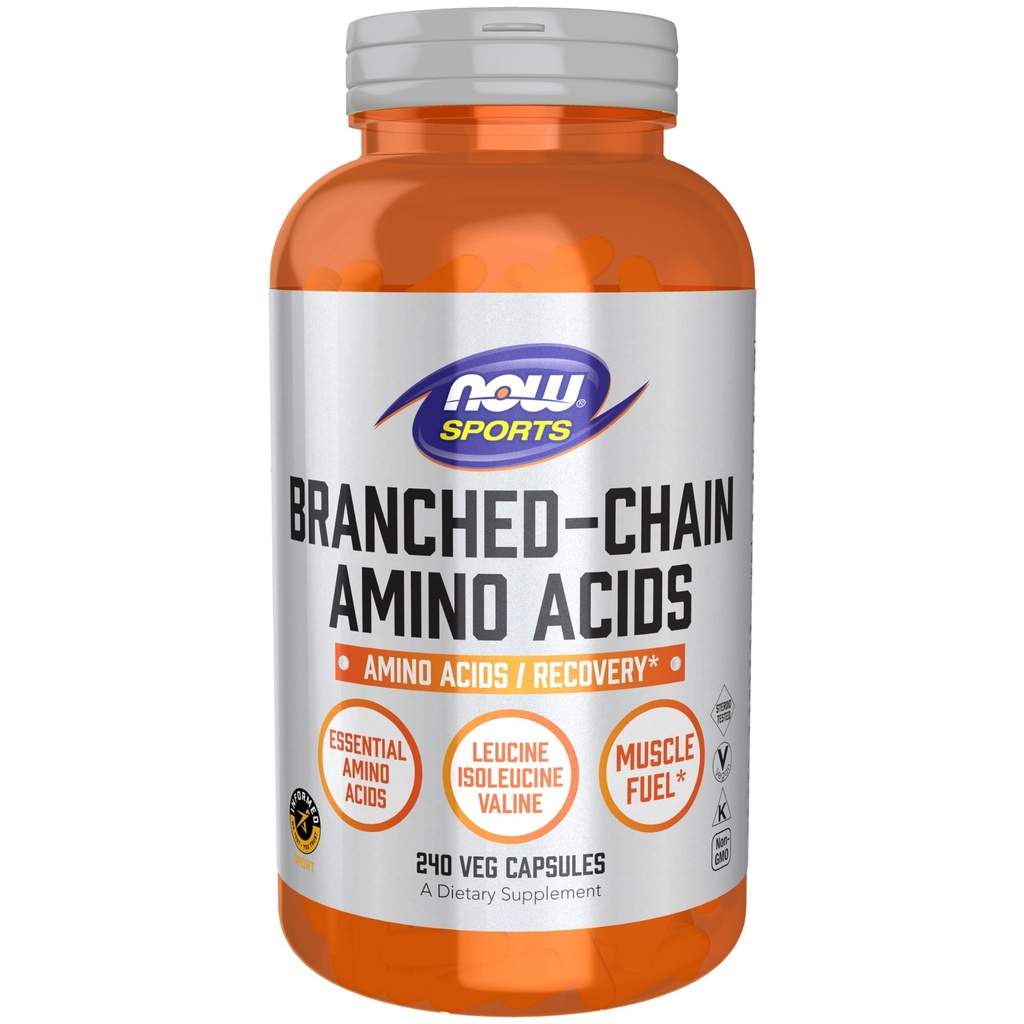 Now Foods Sport Nutrition, Forgrenet kæde Aminosyrer, Med Leucin, Isoleucin og Valine, 240 Veg kapsler