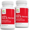 Terry naturligt sunde fødder og nerver - Urtetilskud med bioaktive vitamin B12 - cirkulering og nervetilskud - Veganske kapsler med Boswellia Serrata - 120 kapsler (pakke med 2)