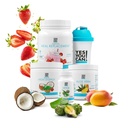 Ja, du kan! Detox Plus Kit, Daglig Rengøring Pure Fiber Meal Erstatning, Drik Mix, Ryst Booster og tillæg, Krop Rengøring Kit til kvinder, Daglig System Rengøring - Jordbær, Aloe Vera Mango