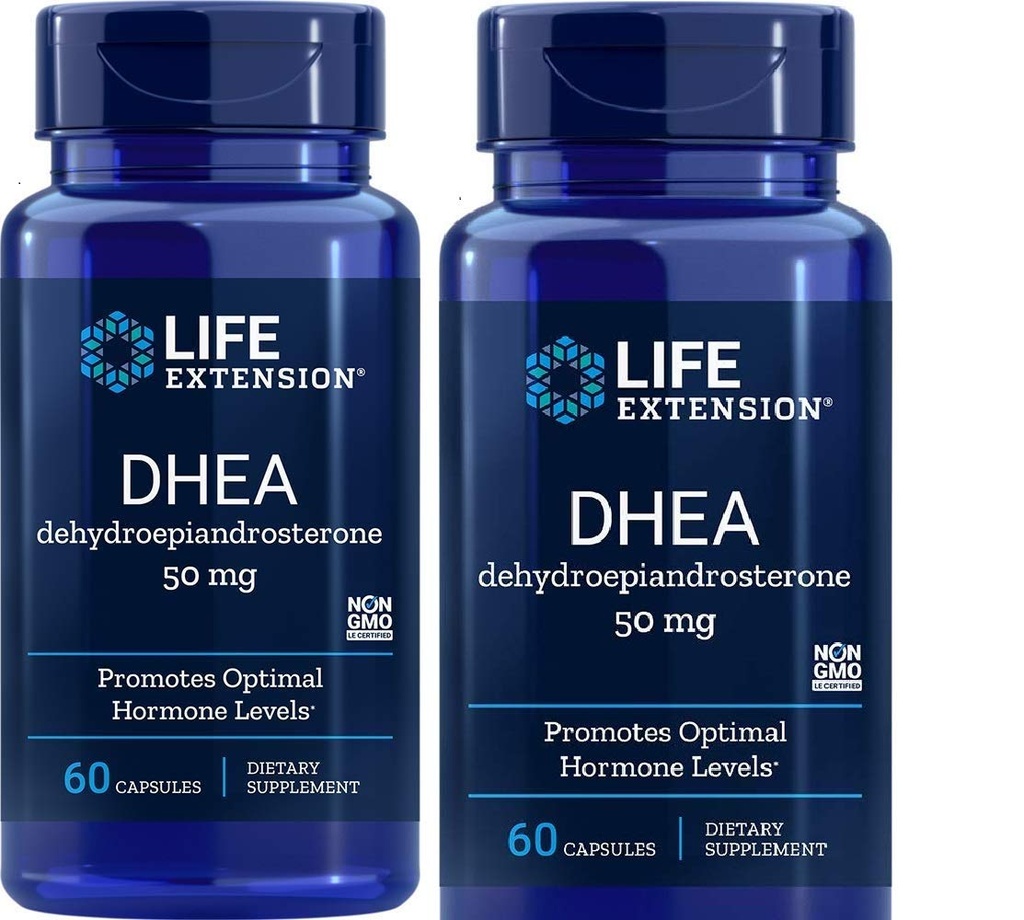 Livsudvidelse, DHEA 50 Mg, 60- kapsler (2 stk.)