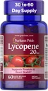 Puritans Pride Premium Lycopene 20mg, Kosttilskud til Prostata, Antioxidant, Heart Health, og Samlet Sundhedsstøtte, 1 måned Supply, 60 Rapid Release Softels