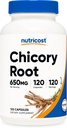 Nutricost Chicory Root 650mg Per kapsel - 120 Plantbaserede kapsler, ikke-GMO, Gluten Free