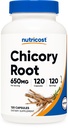 Nutricost Chicory Root 650mg Per kapsel - 120 Plantbaserede kapsler, ikke-GMO, Gluten Free