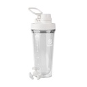 Takeya Protein Shaker - BPA- Free Plastic Shaker Flaske med blad-bevis Spout Lid - Easy Carry Shaker til Gym & Mere - Dishwasher-Safe Genanvendelige Shaker med Spout Lid - 24 oz, Cloud White