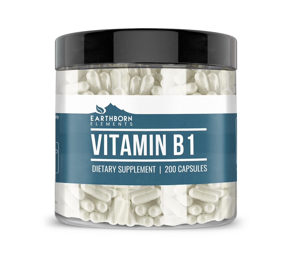 Earthborn Elements Vitamin B1, Thiamin Mononitrat, Pure & Ufortyndet, Ingen tilsætningsstoffer