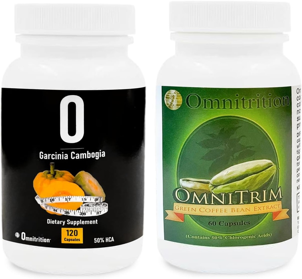 Omnitrition Kosttilskud Kit: Green Coffee Bean Extract (60 Capsules) og Garcinia Cambogia (120 Veggie Capsules)