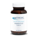 Metabolisk vedligeholdelse Vitamin D3 5000 IE - Superior Absorption Pure Vitamin D3 & C - Ekstra styrke Knogler, Immunum, Mood + Kardiovaskulær Support, Ingen Fyldere (90 Softgel kapsler)