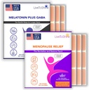 Menopause Relief og Melatonin Sleep Patch Bundle - 2 pakker - Hot Flashs, Night Sweats, Mood Swings Relief Plus Restable Sleep Patches - 30 Day Supply Per Pack (60 Patches) - USA Lavet af live til skinne