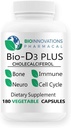 Bio- D3 Plus Boron Vitamin K2 Magnesium & Zinc- Understøtter Kardiovaskulære nerver Muskler Knogletænder Gums Immunsundhed Væske Reparation Balance Hormoner Metabolisme 180 Veganesætter