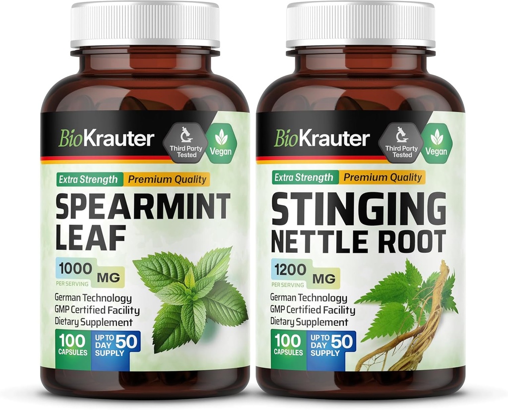 BIO KRAUTER Spearmint 100 Kapsler & Stinging Nettle 100 Kapsler