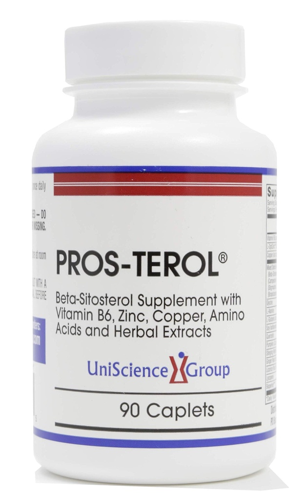 Pros- TEROL, Prostata Relief med 900 mg Plant Steroler med Græskarfrø, Stinging Nettle Root, Ginger Root, Lakrids Root Udtrækker 90 kapsler