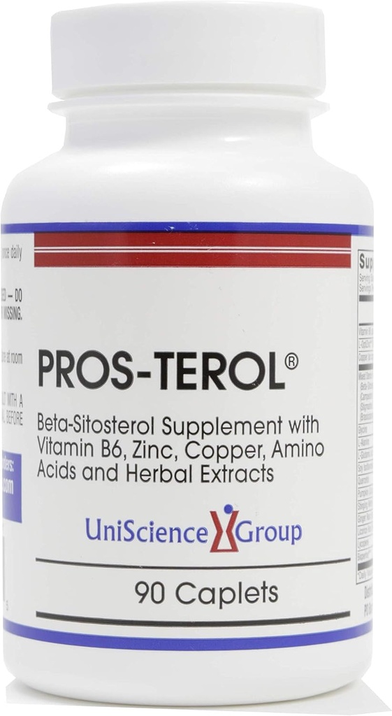 Pros- TEROL, Prostata Relief med 900 mg Plant Steroler med Græskarfrø, Stinging Nettle Root, Ginger Root, Lakrids Root Udtrækker 90 kapsler