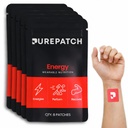 Pure Patch ® Energy Patch - Botanical- Inspireret tematisk Patch med koffein, Aminosyrer, og Electrolyte Blend - Non- Ingestible Format - 30 Patches