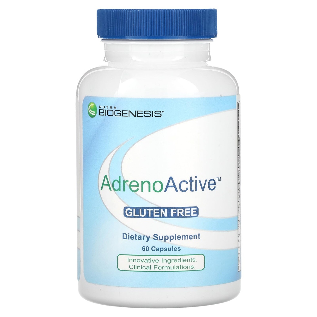 Nutra BioGenesis AdrenoActive - Hjælper støtte sund stress respons - Gluten Free - 60 kapsler