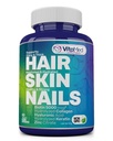 VitaMed Hår, Hud & Nails - Biotin 5000 mcg, Collagen, OptiMSM, Keratin, Hyaluronic Acid & Silica Budd124; Understøtter hårvækst, strålende hud, stærke negle Budd124; Halal, Non- GMO, Gluten- Free - 60 Beauty Tablets