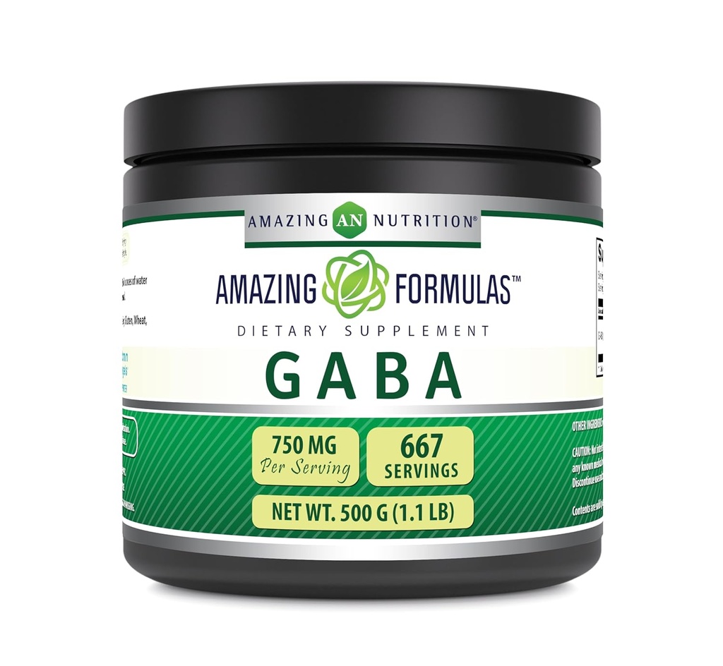Amazing Formulas GABA 500 bedstemor pulver