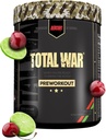 REDCON1 Total War Pre Workout, Cherry Lime - Beta Alanine + Citrulline Malate Vegan & Keto Friendly Fortræning for mænd og kvinder med 320mg koffein (50 Servere)