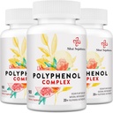 67,500 MG polyphenoler Supplement - kraftfulde antioxidanter og polyphenol til aldersforsvar, Polyphenol superfood, Quercetin, Resveratrol, grøn te, Plant- baseret & energi, immunforsvar, 270 kapsler