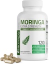 Bronson Moringa Extra Strength Capsules Moringa Oleifera Powder, 120 Greve