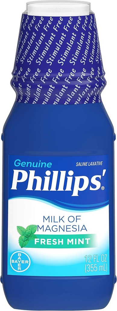 Phillips 'Milk of Magnesia Laxative, Fresh Mint, 12 Fl Oz (pakke med 2)