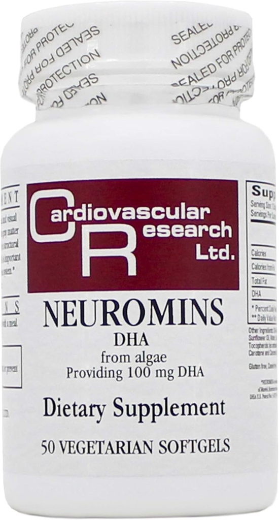 Neuromins 100 mg (DHA) 50 kapsler - 3 pakning - økologiske formler / kardiovaskulær forskning