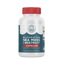 Herbal Vineyards Organic Wildcrafted Sea Moss and Beetroot 60 Kapsler Note 124; Immunitet Support, fordøjelsessygdomme & Forbedret energi