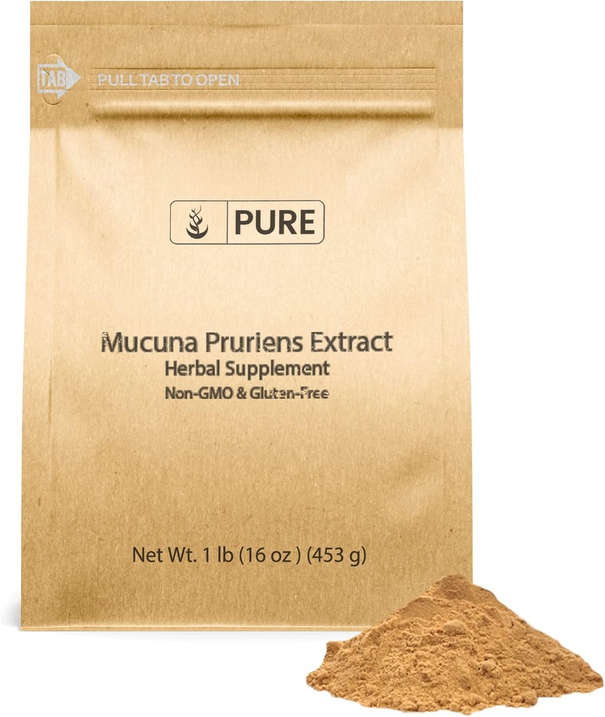 PURE ORIGINALSKE INGREDIENSER Mukuna Pruiens (1lb) Pure and Natural, Non-GMO, Gluten- Free