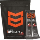 MTN OPS Hydrate Electrolytes Powder Drink Mix, 20 Single Serving On- The- Go Electrolyte Packs med over 1000 mg Electrolytes per Serving, Jordbær kokos